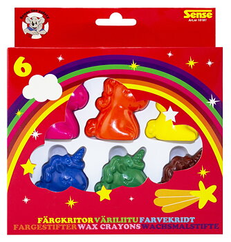 ENHÖRNINGSKRITOR 6-P