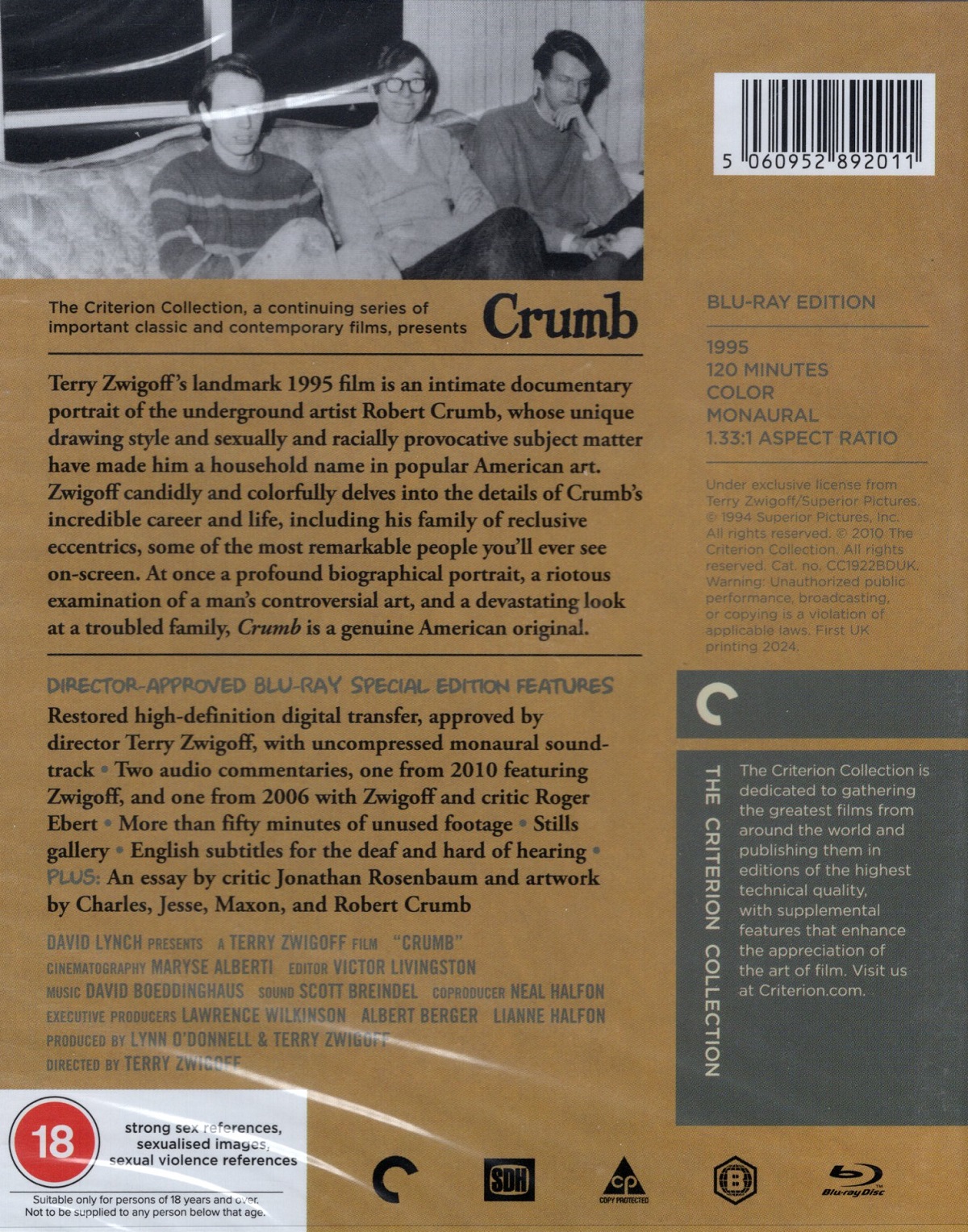 Crumb (Criterion Collection) (ej svensk text) (Blu-ray) - 2