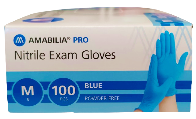 Nitrilhandske  Exam (S, M, XL) Puderfri Blå – Amabilia® Pro - 5