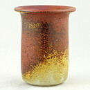 Stig Lindberg (1976) Unique Brown Cylinder Vase with Flared Top 11 cm