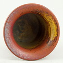 Stig Lindberg (1976) Unique Brown Cylinder Vase with Flared Top 11 cm