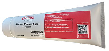 Release agent for the silicone bladder.