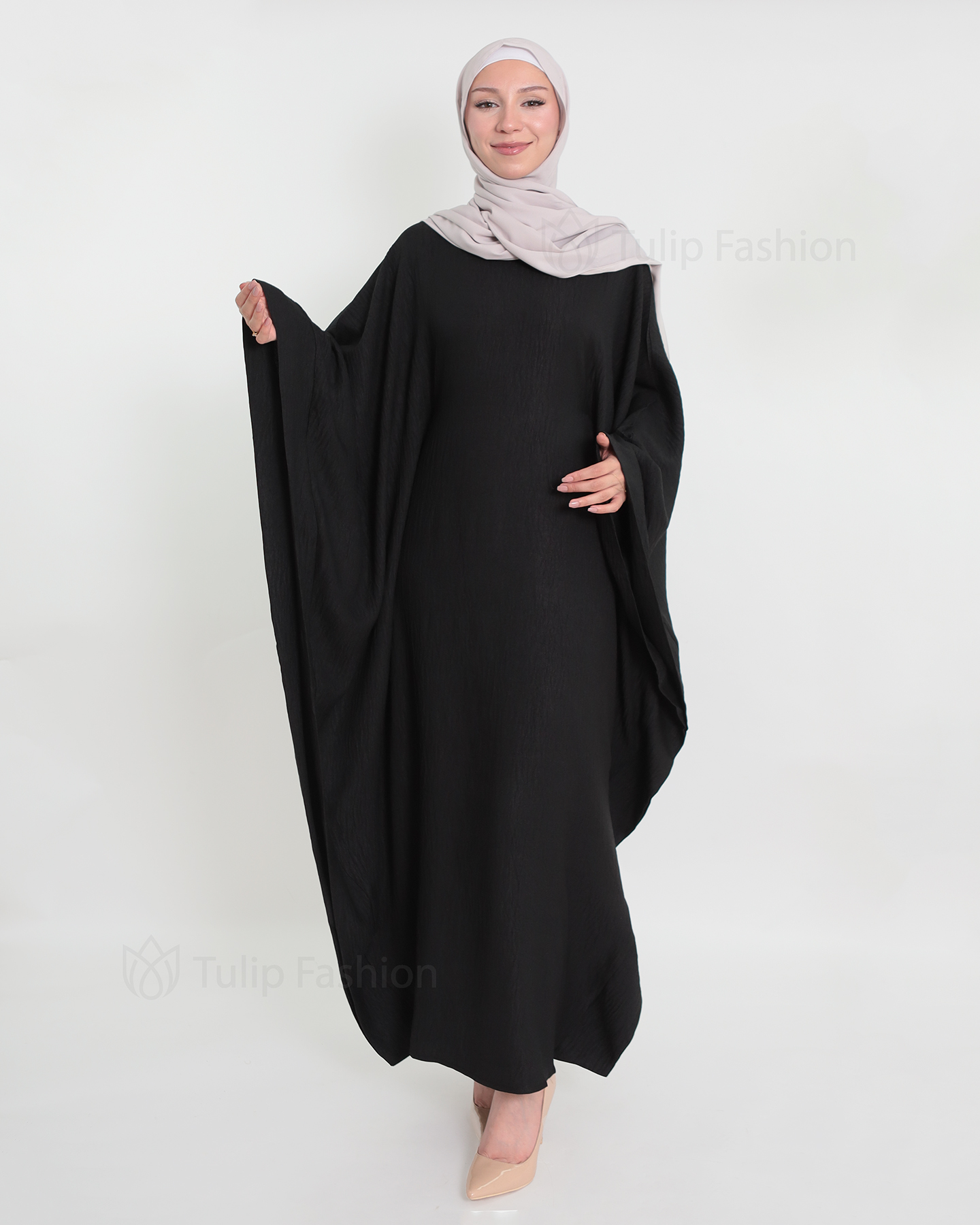 Butterfly Abaya - Black