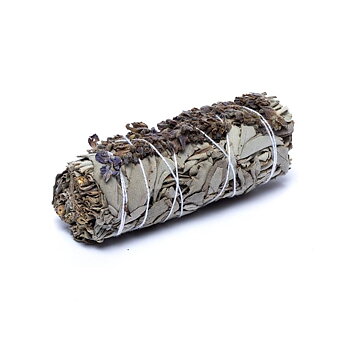 Vit salvia smudge med lavendel S set om 2