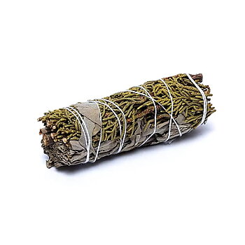Vit salvia smudge med enbär S set om 2