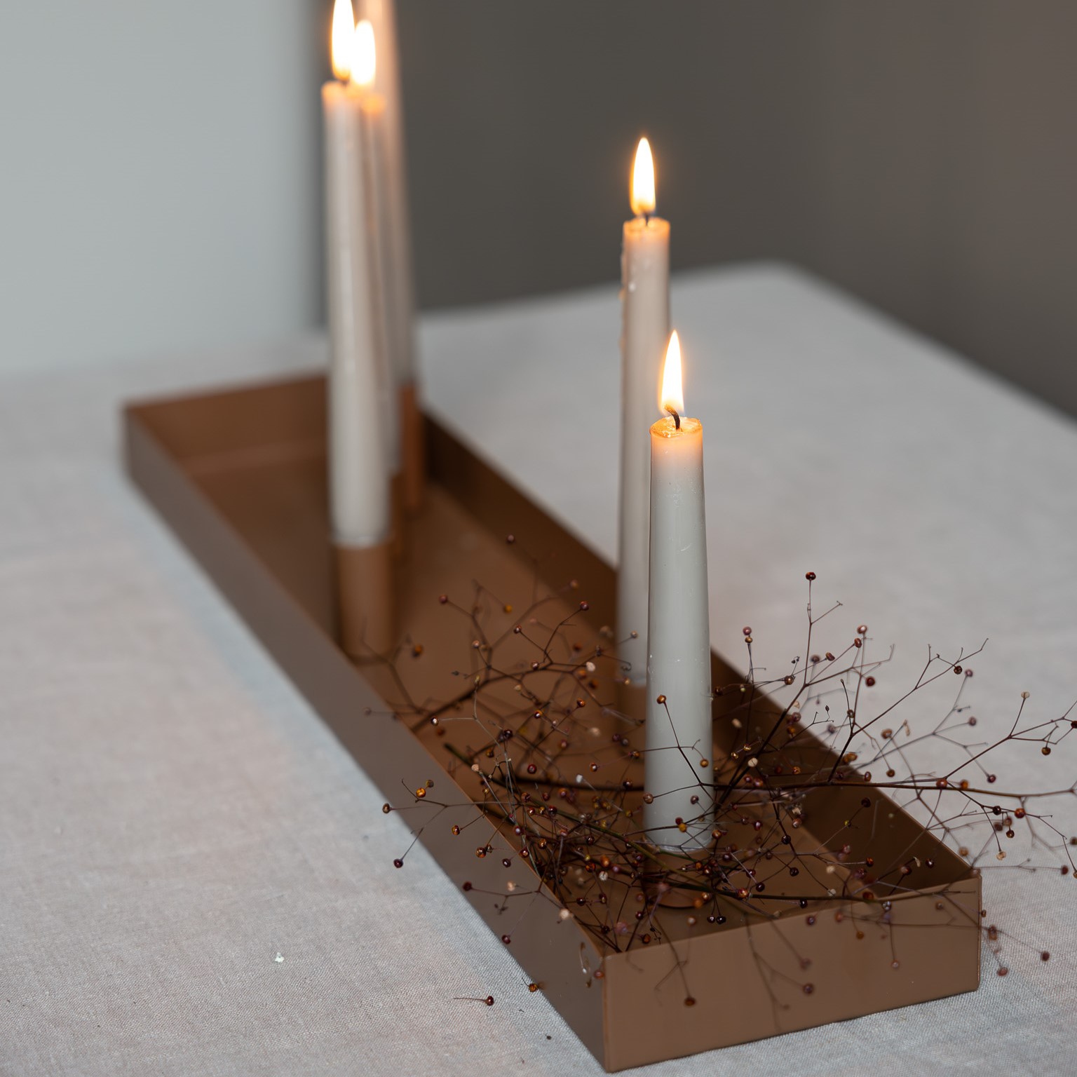 Ljusstake Sund - Brun - 4