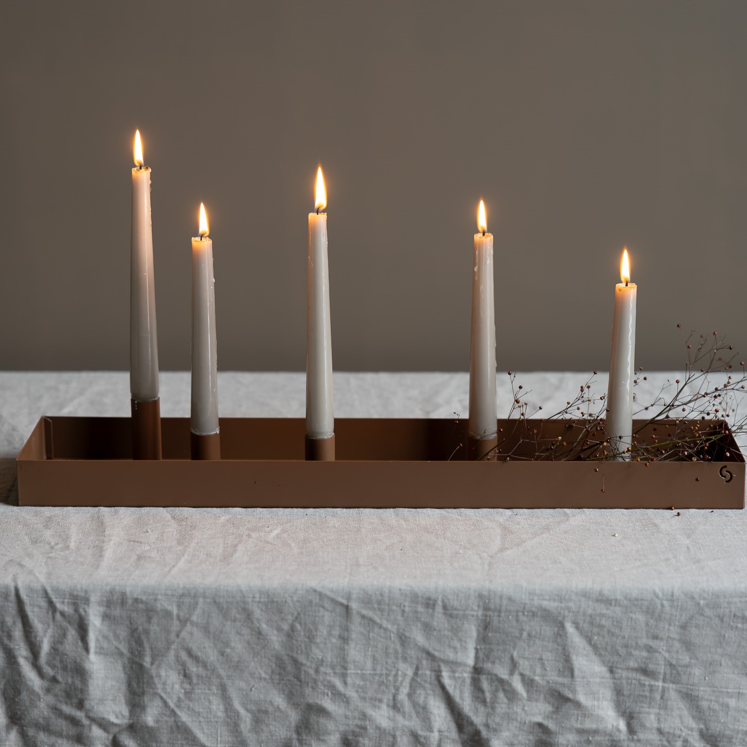 Ljusstake Sund - Brun - 7