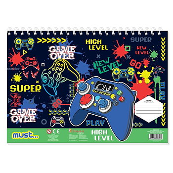 Game Over Målarbok med Klistermärken