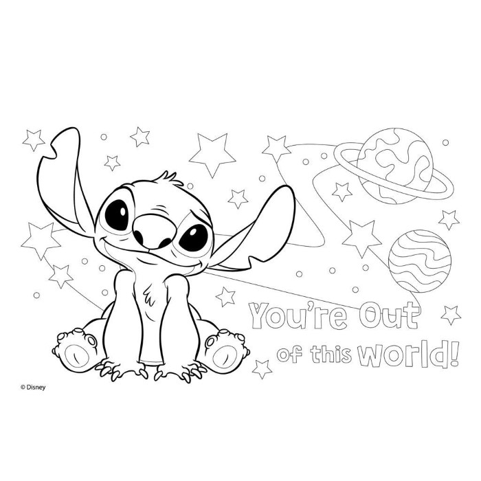 Stitch Disney Målarbok med Klistermärken - 5