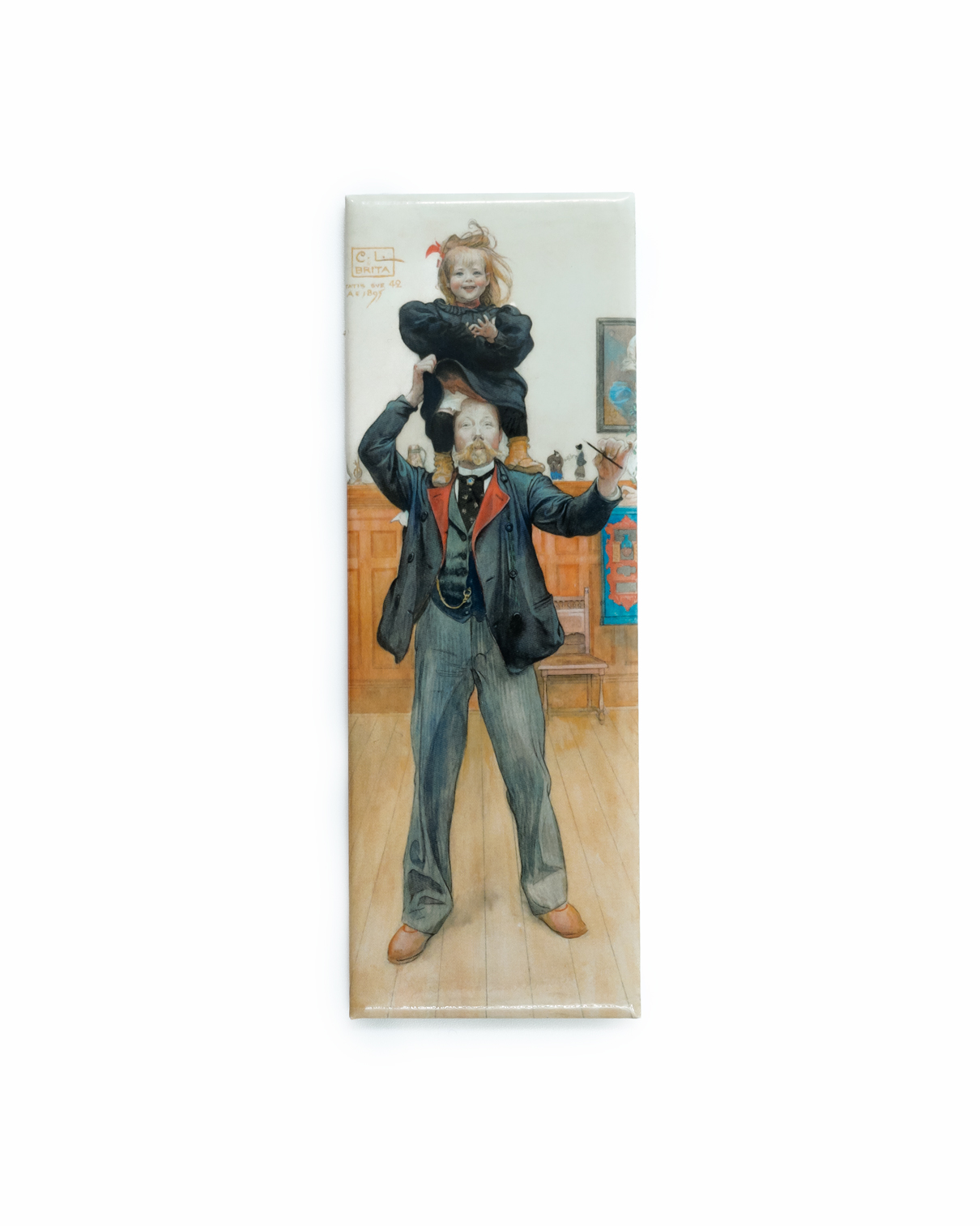 Kylskåpsmagnet, Carl Larsson, Brita och jag 