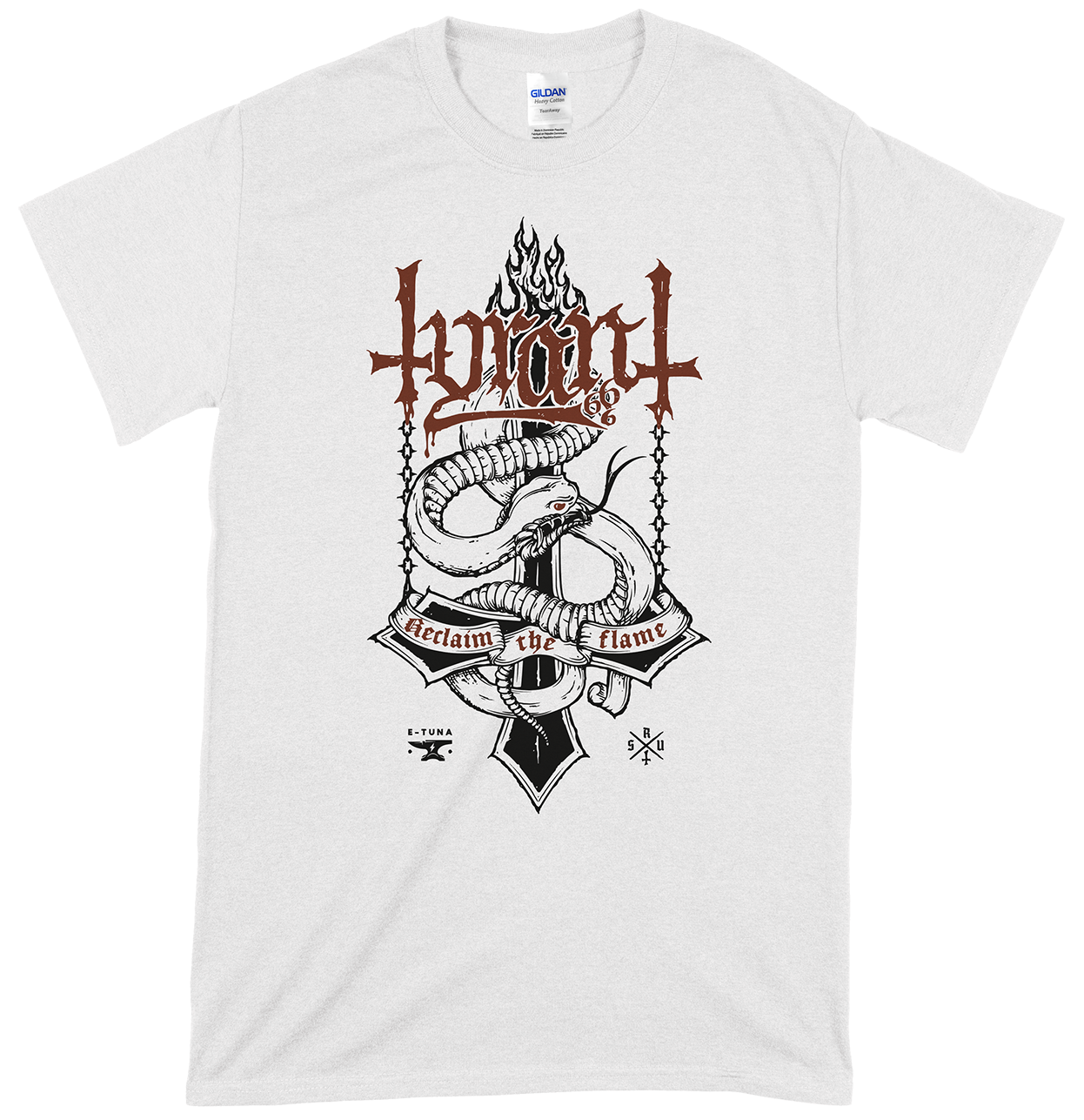 TYRANT - Snakecross White T-shirt