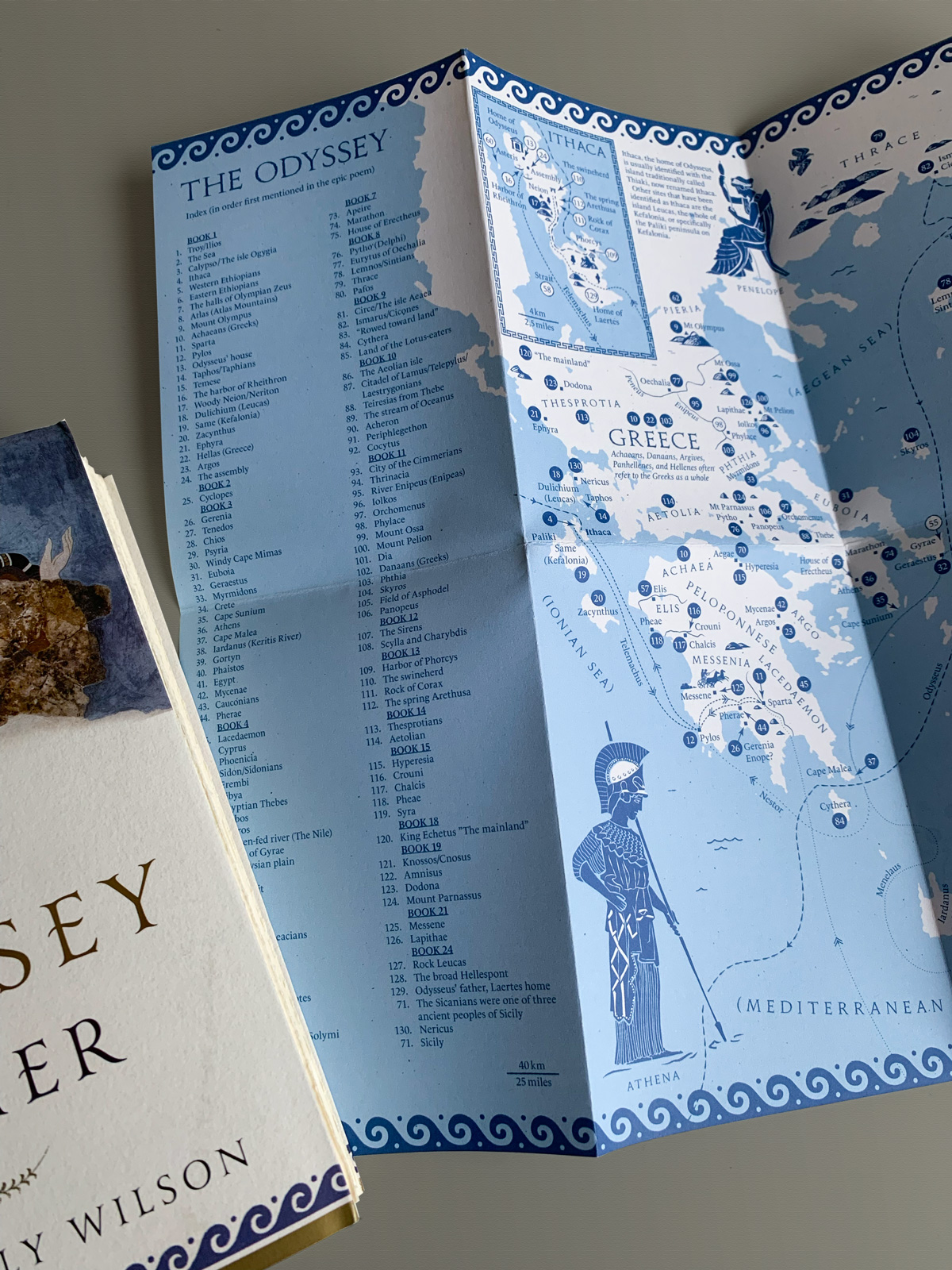 Literary Maps : Homer The Odyssey - Litterär karta för din läsning! - 3