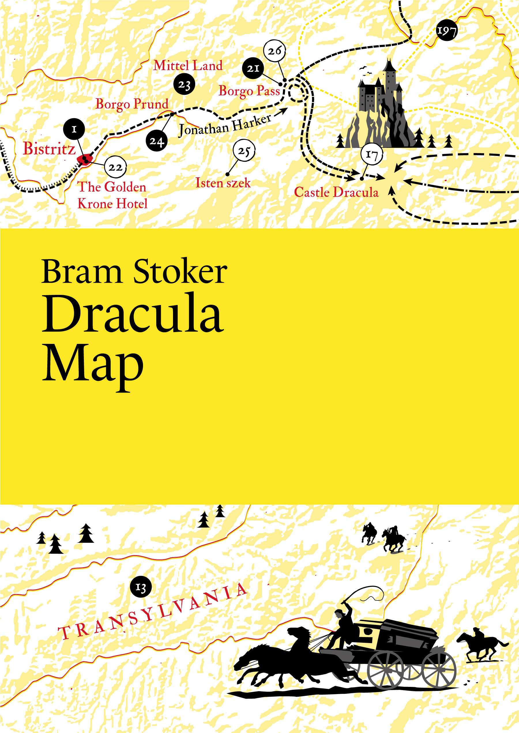 Literary Maps : Bram Stoker Dracula - Litterär karta för din läsning!