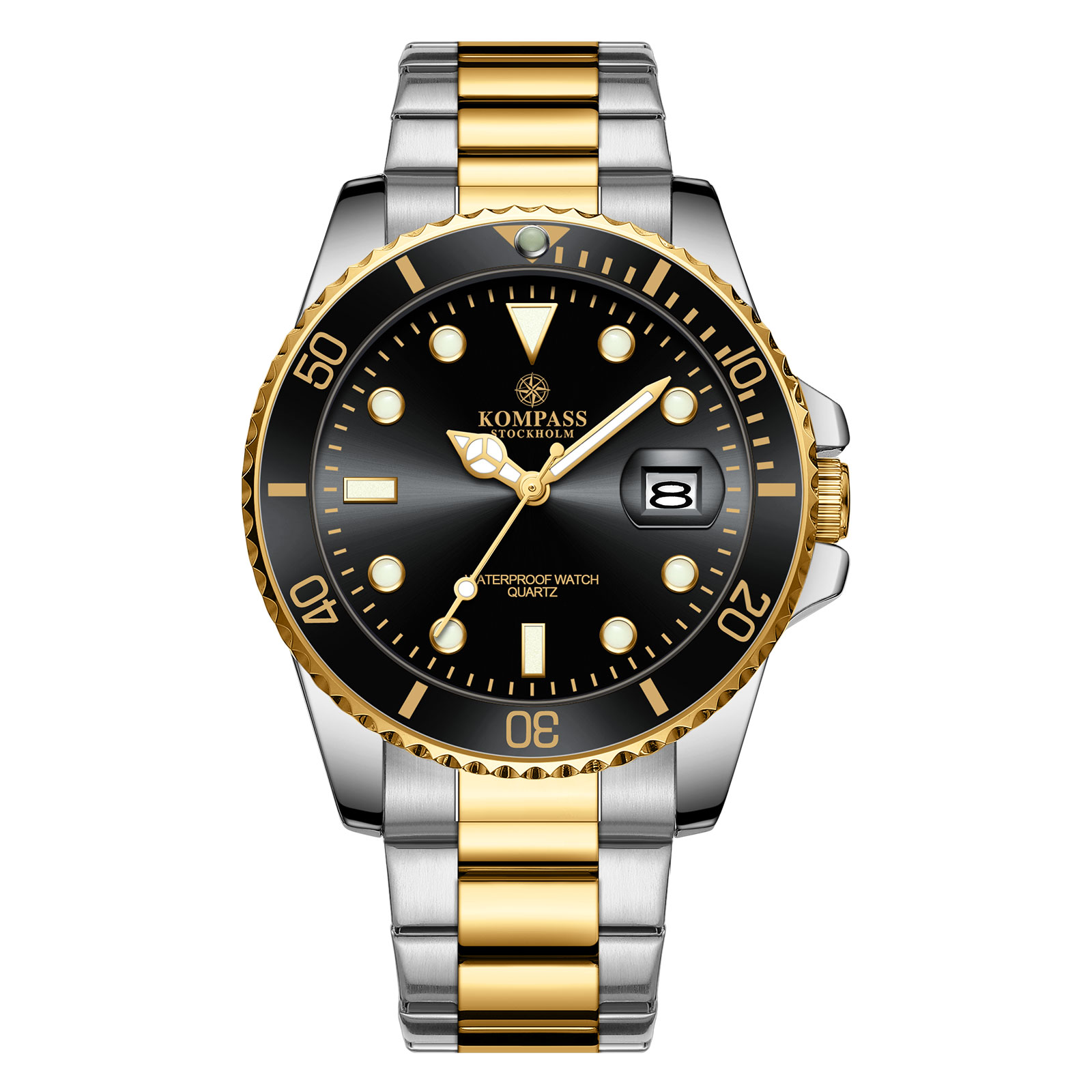 Kompass Stockholm Kompass OceanXplorer Silver Gold Black