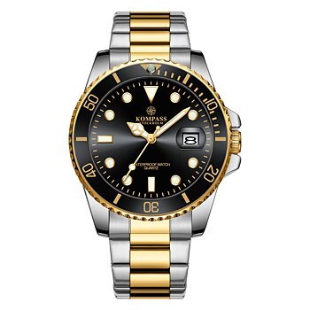 Kompass OceanXplorer Silver Gold Black