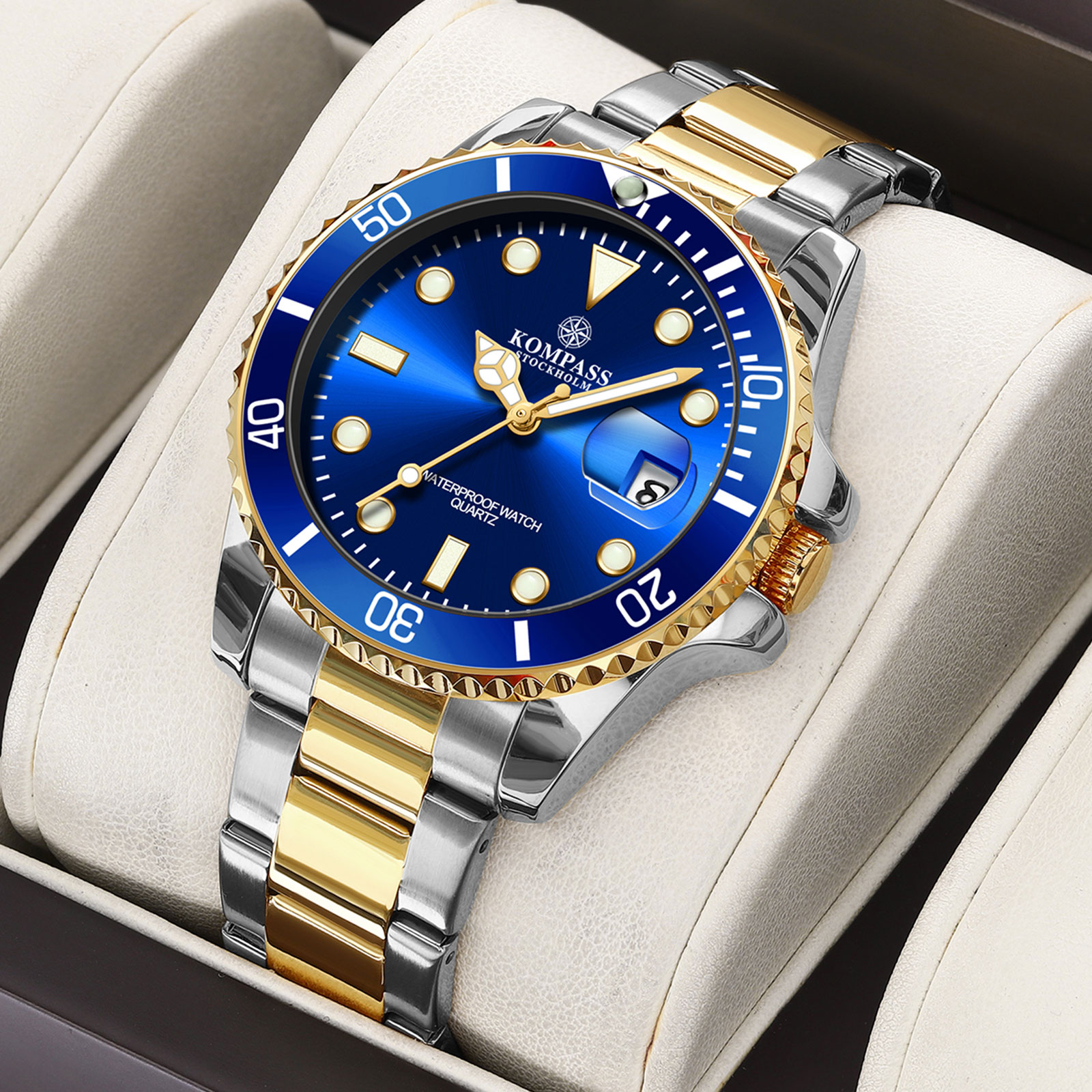 Kompass OceanXplorer Silver Gold Blue - 4