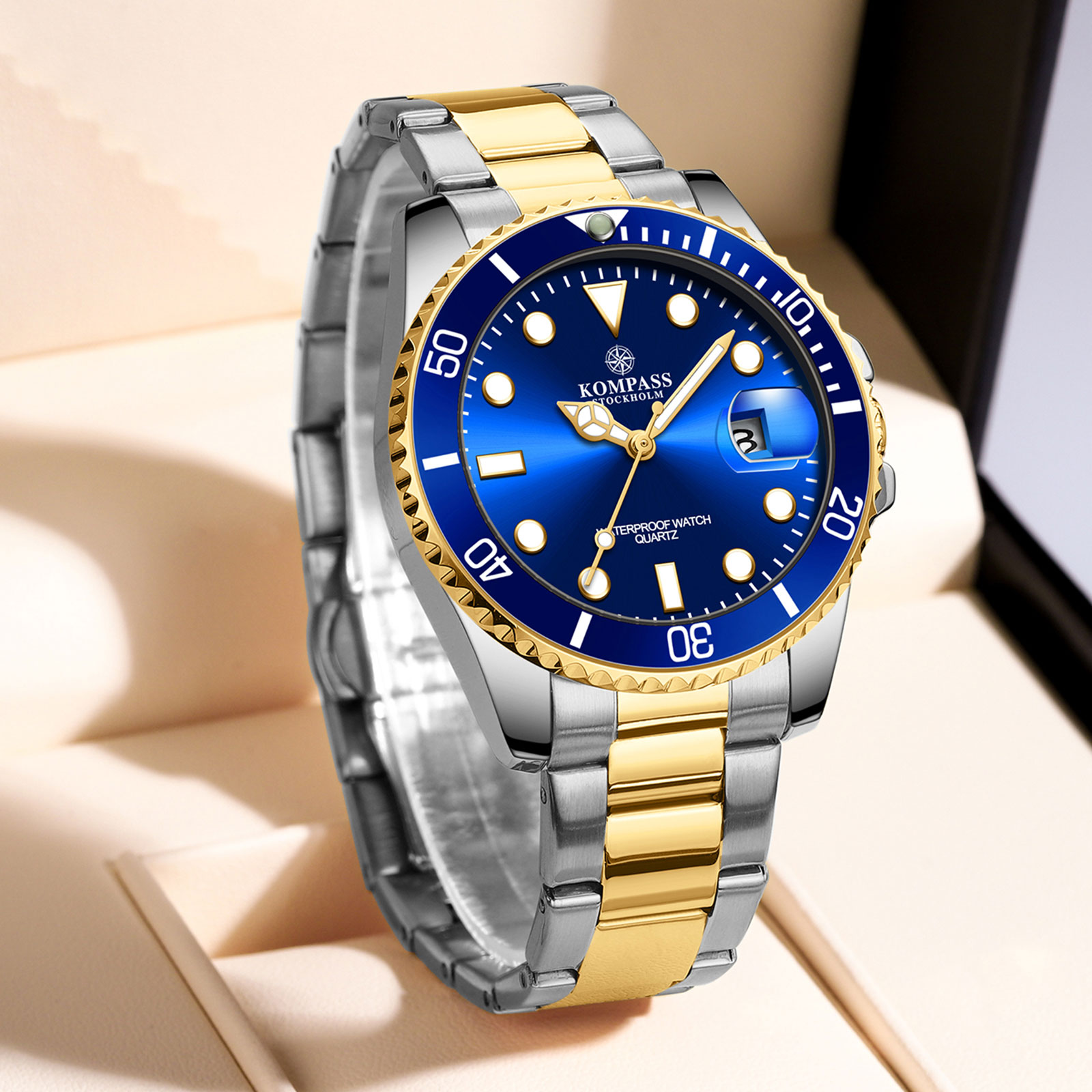 Kompass OceanXplorer Silver Gold Blue - 5