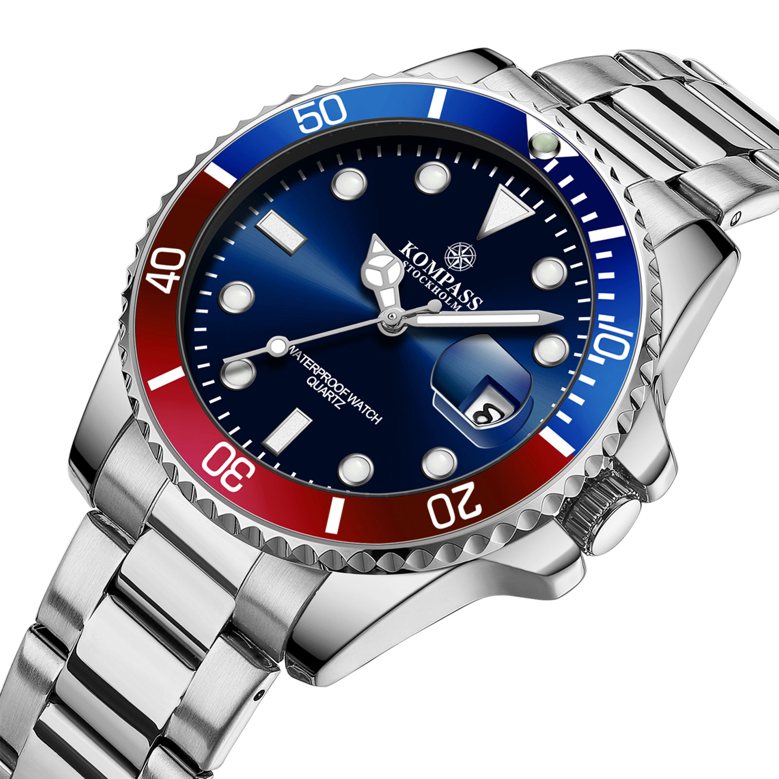Kompass OceanXplorer Silver Blue/Red - 2
