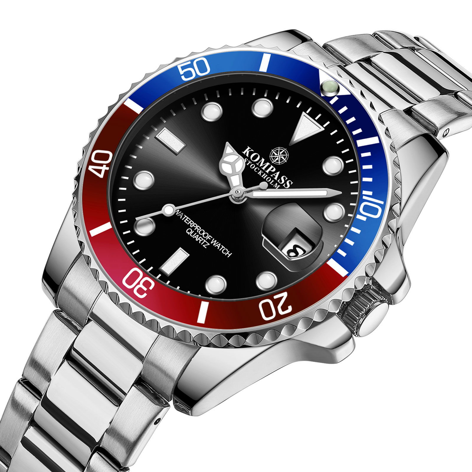 Kompass OceanXplorer Silver Black/Blue/Red - 2