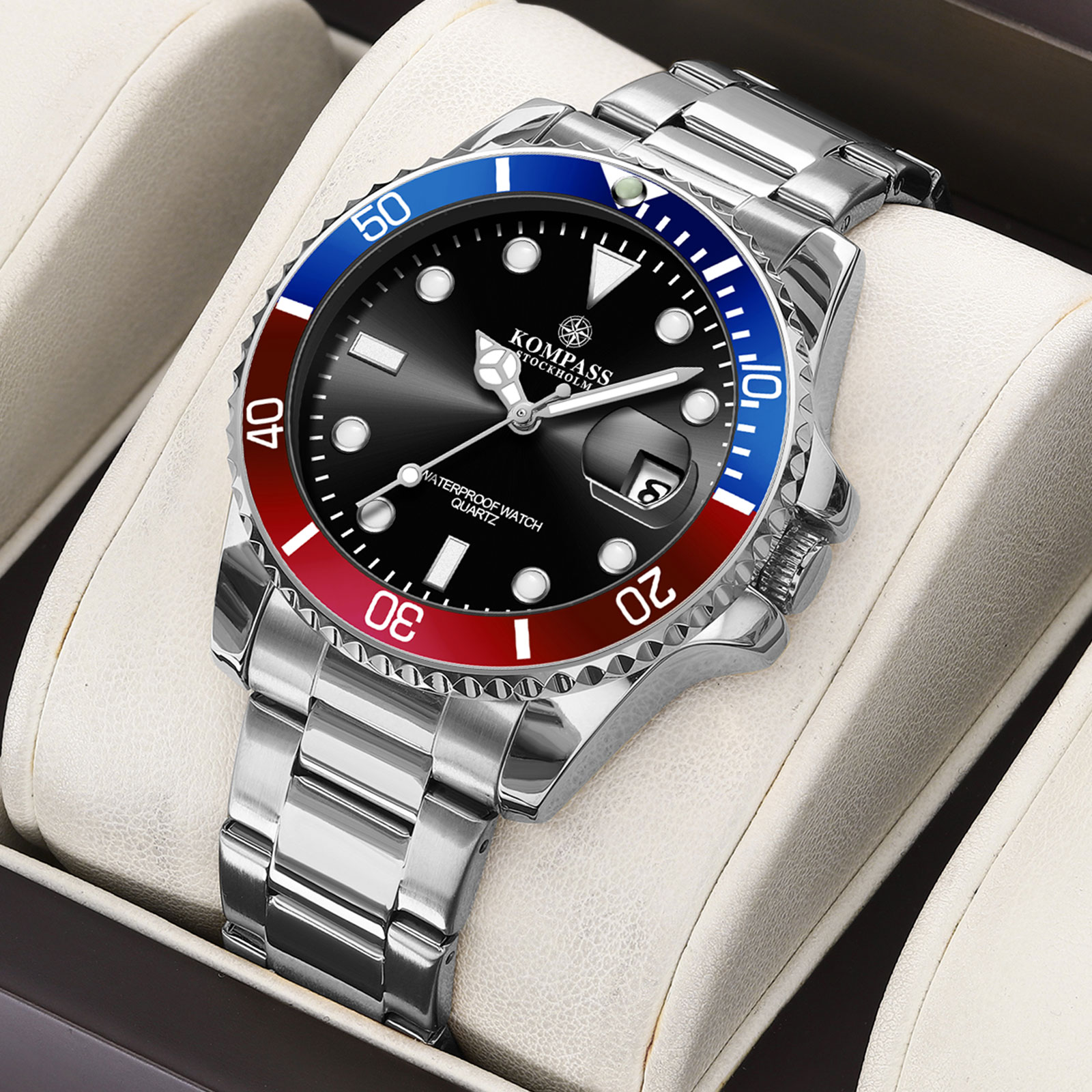 Kompass OceanXplorer Silver Black/Blue/Red - 4