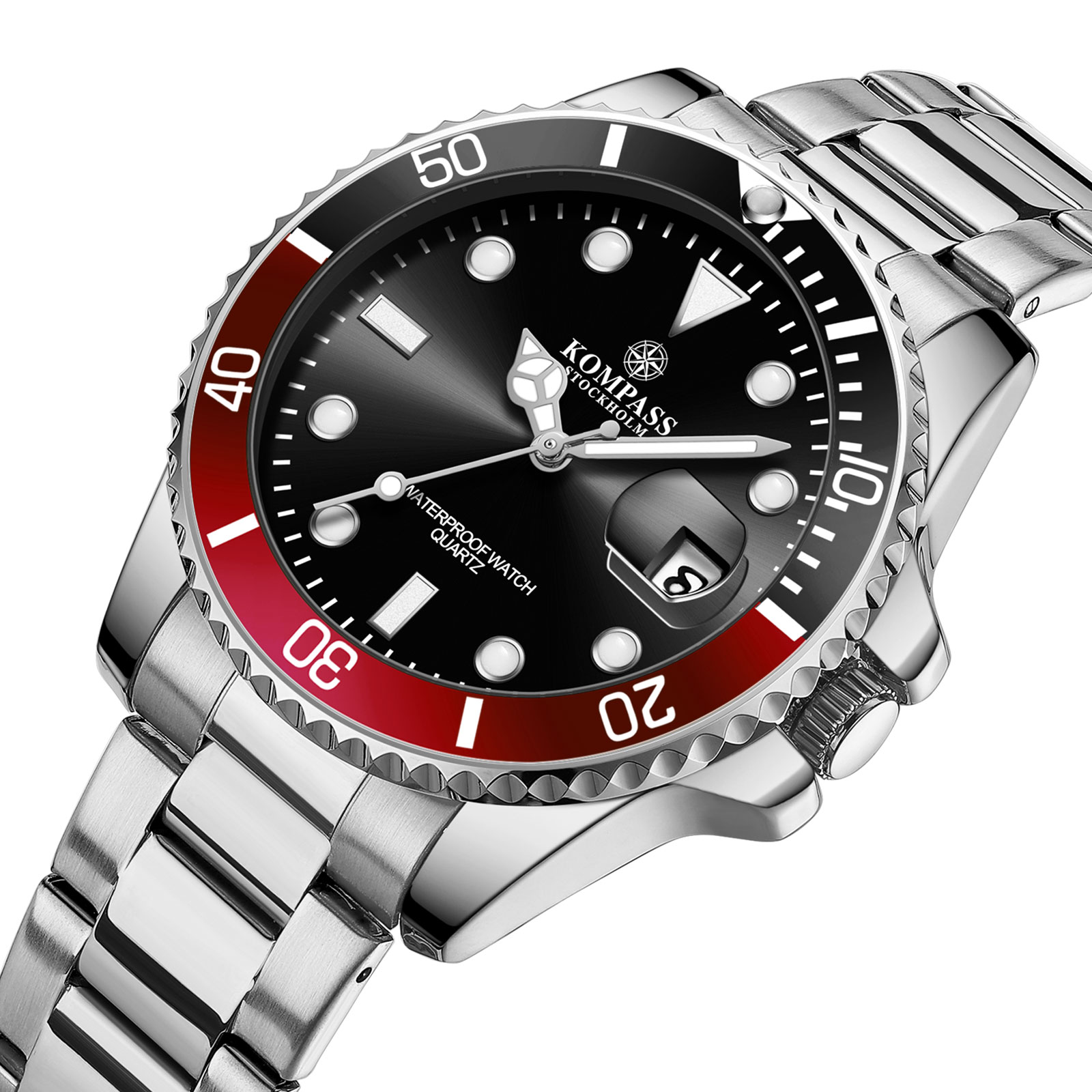 Kompass OceanXplorer Silver Black/Red - 2