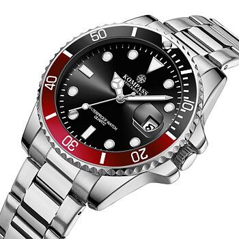 Kompass OceanXplorer Silver Black/Red