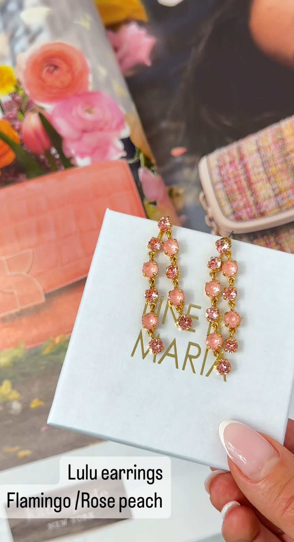 Örhänge Lulu Flamingo/Rose Peach  Gold - 3