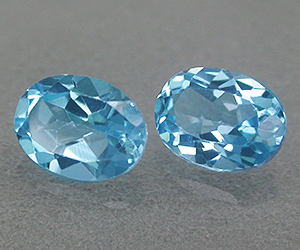 2 piezas de topacio azul suizo, forma ovalada, peso de 3,06 ct, piedras preciosas naturales de topacio azul suizo a juego - 3