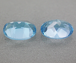 2 piezas de topacio azul suizo, forma ovalada, peso de 3,06 ct, piedras preciosas naturales de topacio azul suizo a juego - 2