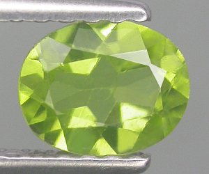 Piedra peridoto, forma ovalada, piedra preciosa de peridoto natural de 0,52 ct de peso - 3