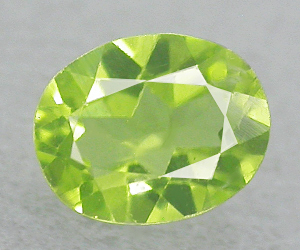 Piedra peridoto, forma ovalada, piedra preciosa de peridoto natural de 0,52 ct de peso