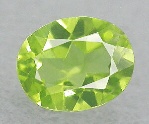 Piedra peridoto, forma ovalada, piedra preciosa de peridoto natural de 0,52 ct de peso
