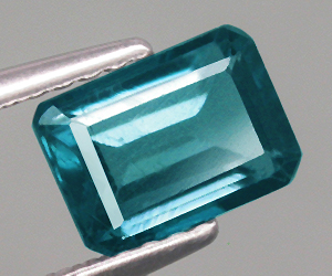 Topacio azul Londres, talla octágono, piedra preciosa de topacio azul Londres natural de 1,46 ct de peso - 3