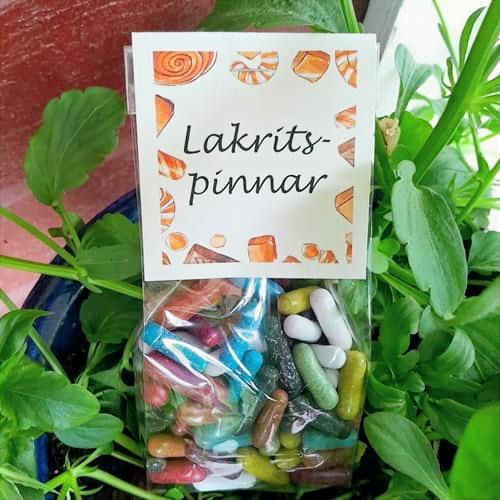 Lakritspinnar, påse, 200g - 2