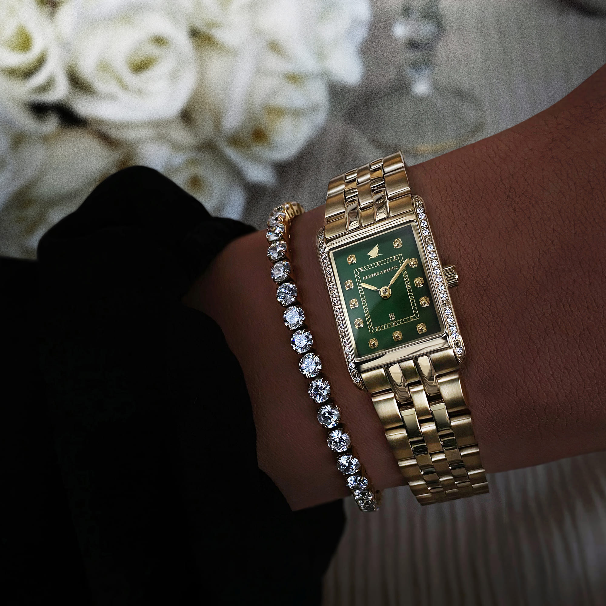 H&B Gala Pavé, Gold & Green - 3