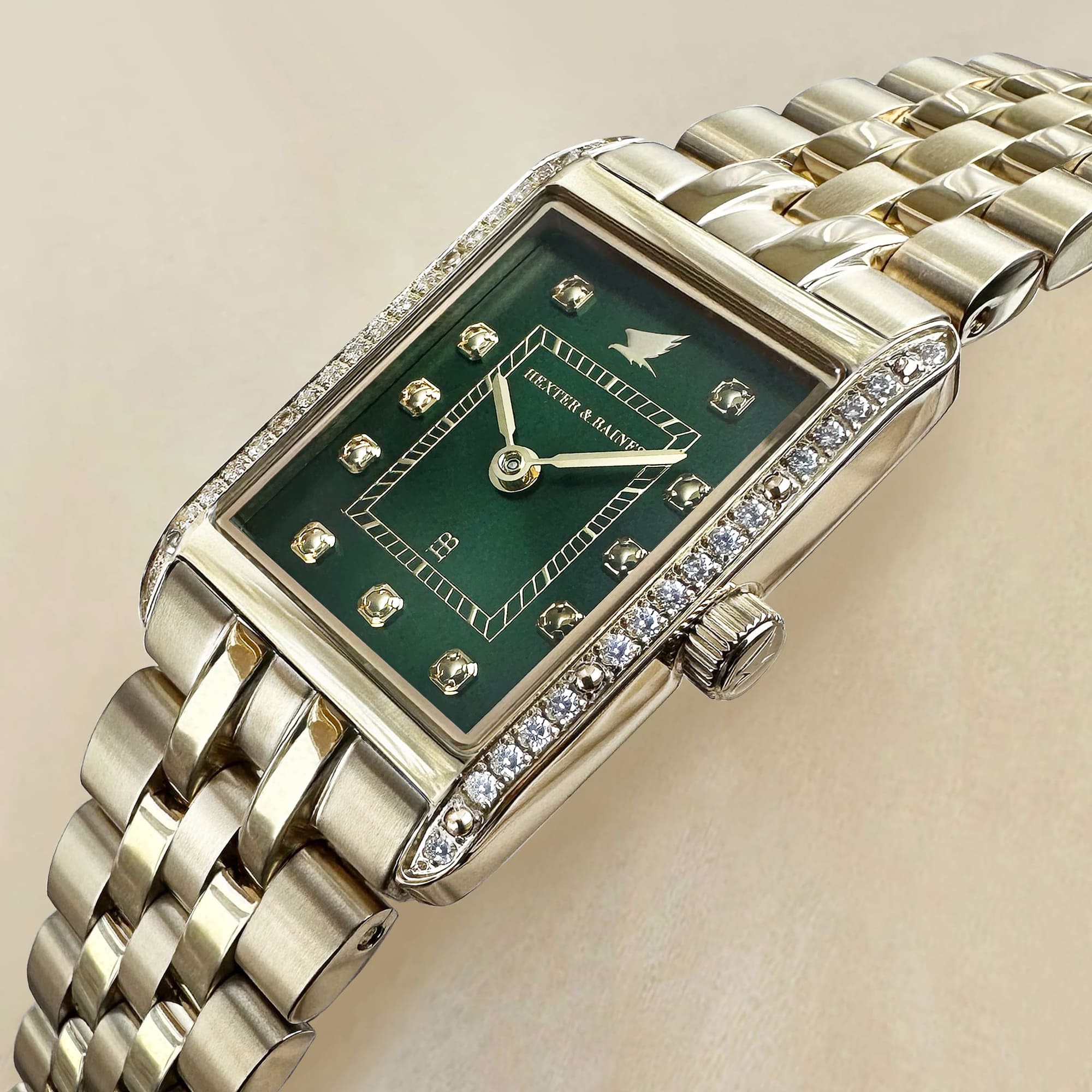H&B Gala Pavé, Gold & Green - 2