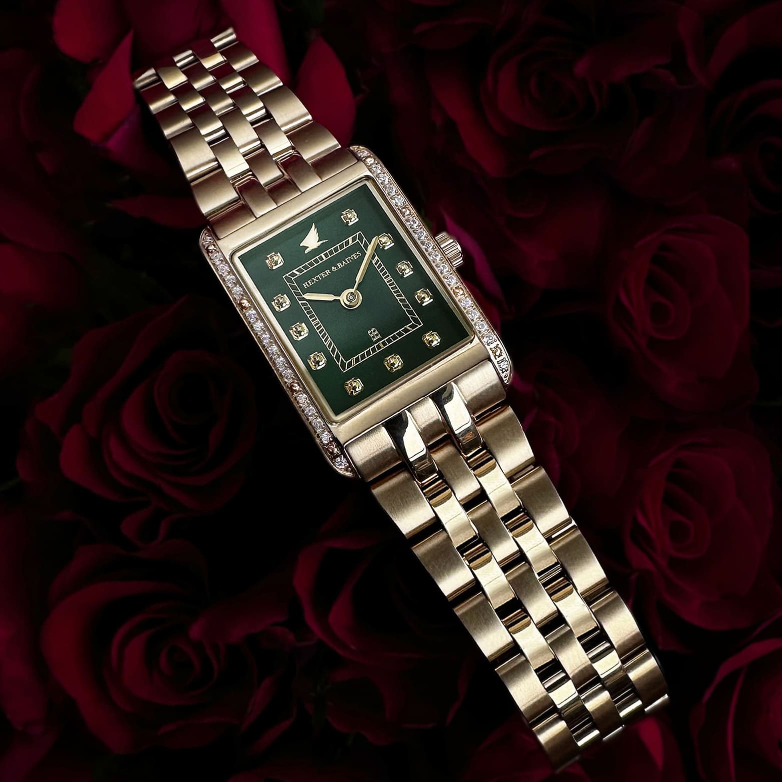 H&B Gala Pavé, Gold & Green - 6