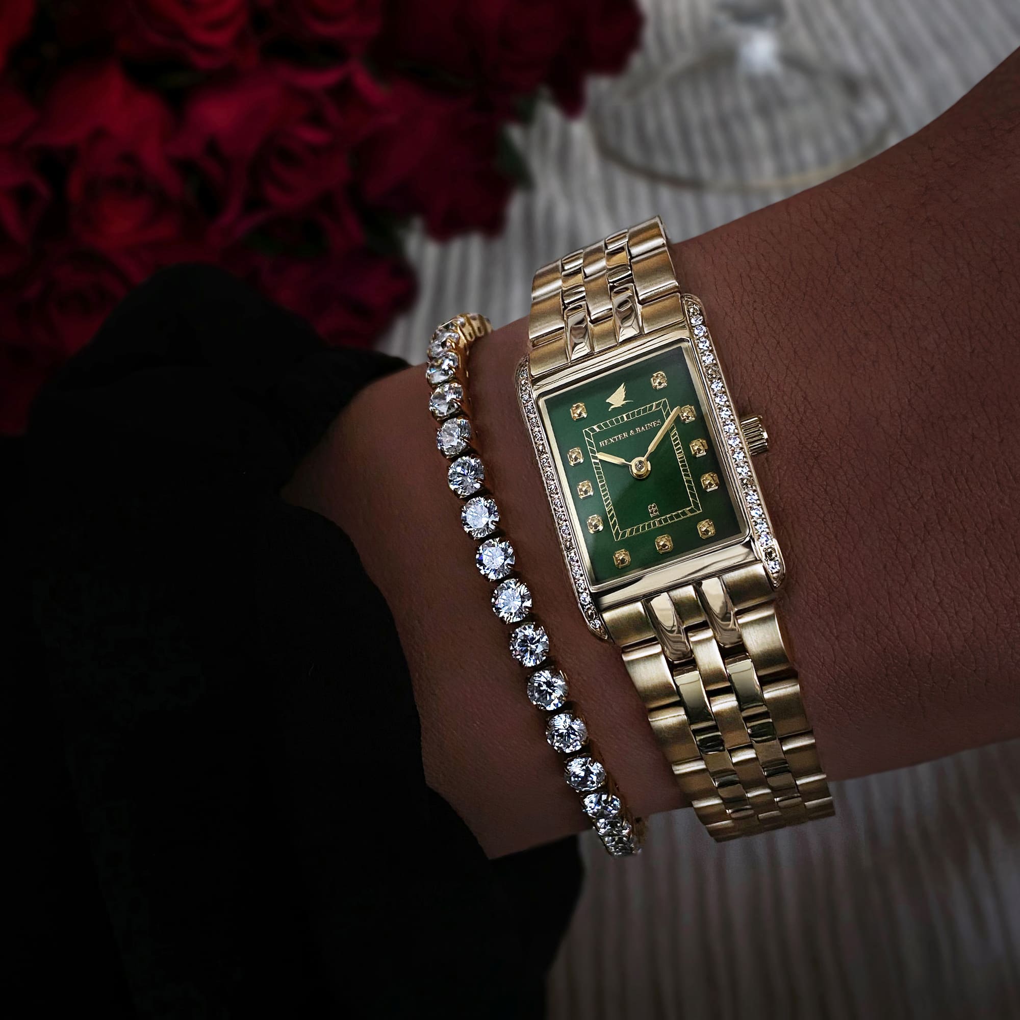 H&B Gala Pavé, Gold & Green - 7