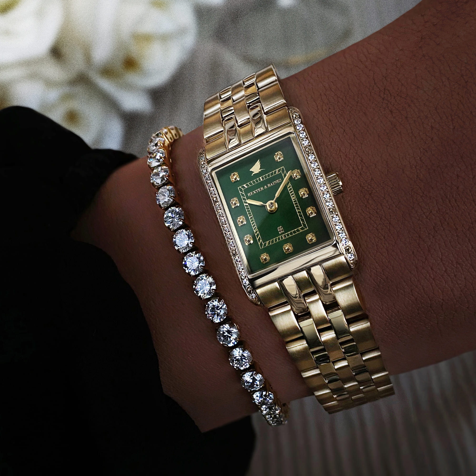 H&B Gala Pavé, Gold & Green - 14