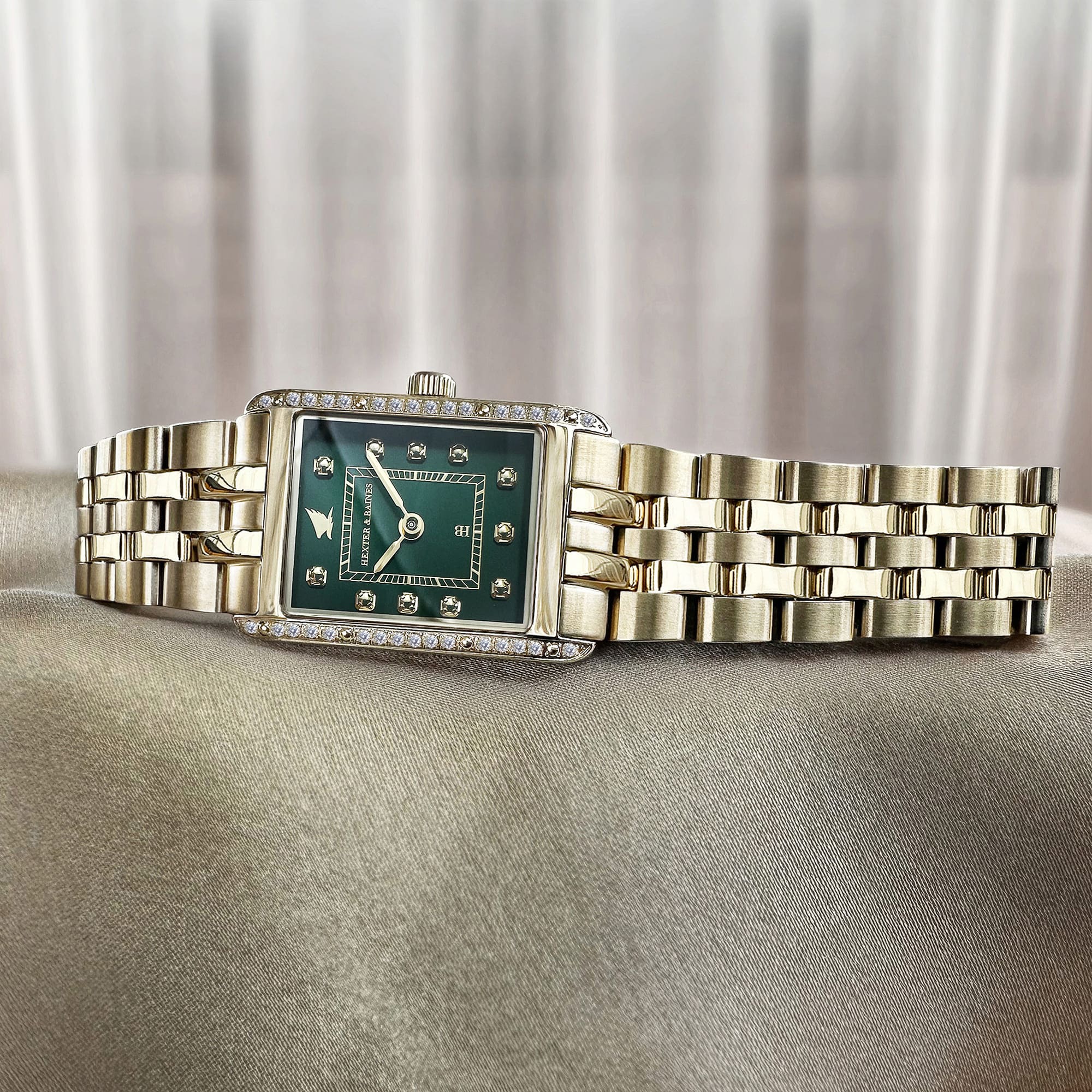 H&B Gala Pavé, Gold & Green - 9