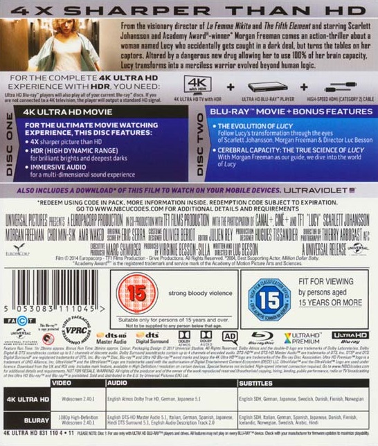 Lucy (4K Ultra HD + Blu-ray) - 2