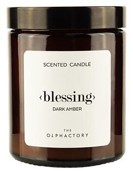 The Olphactory Blessing Dark Amber Candle Small