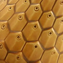 Ewald Dahlskog (1940s) Brown Vase with Cone Relief 24 cm