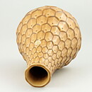 エワルド・ダールスコーグ  茶色のベース  コーン型の浮彫装飾  24cm  1940年代