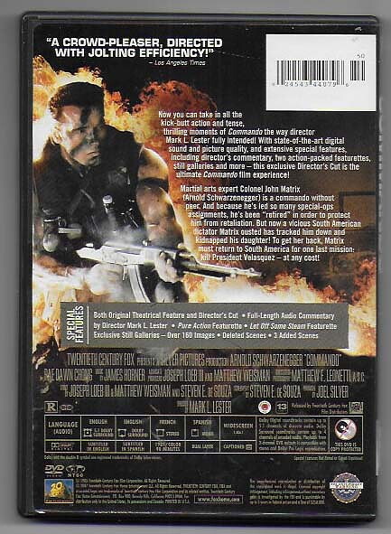 Commando Director's Cut DVD
