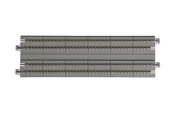 N Double Track Concrete Slab Straight  186mm (2ea)