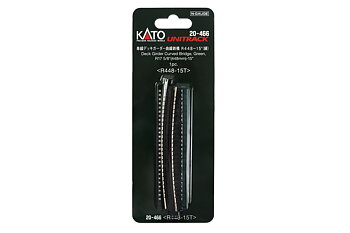 N Single Curve Girder Bridge, Green - 448mm (17.6") Radius 15º