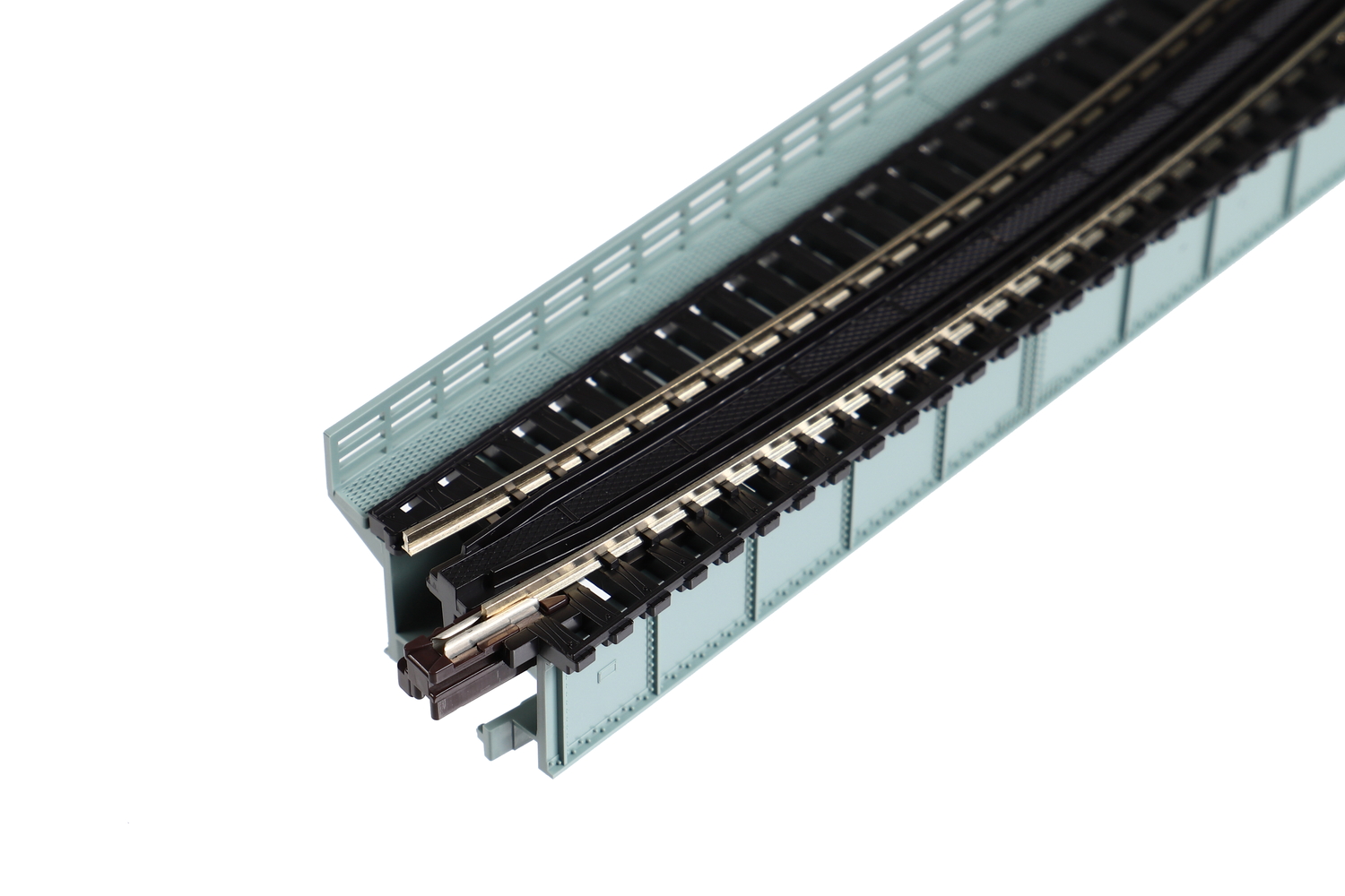N Single Curve Girder Bridge, Gray - 448mm (17.6") Radius 15º - 2