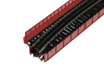 N Curved Deck Girder Bridge, Red - 481mm (19") Radius 15º