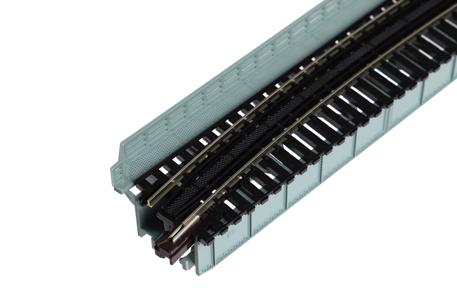 N Curved Deck Girder Bridge, Gray - 481mm (19") Radius 15º - 2